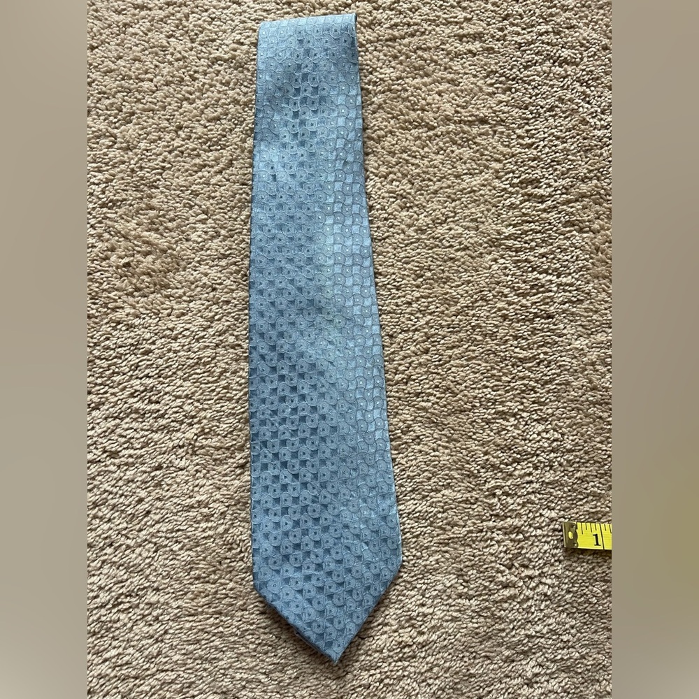 Men’s blue 100% Silk tie by King Size